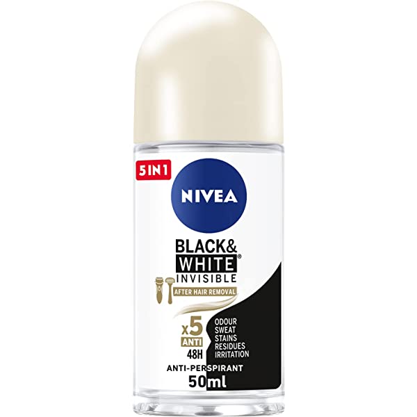 Nivea black and white invisible after hair removal roll on