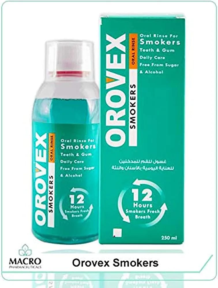 Orovex Smokers' Mouth Wash for Daily Care of Teeth and Gums - 250 ml