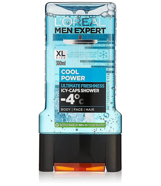 Loreal men expert All in one For Body, Face & Hair - cool power 300ml ( Shower gel, Facial cleanser & Shampoo )