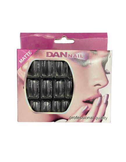 DAN NAIL MATTE Black nail dashes 12PCS