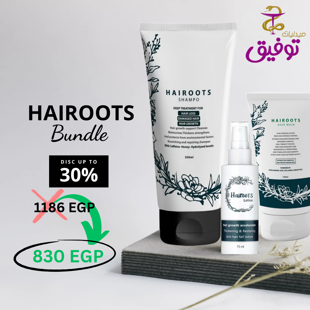 1 HAIROOTS Package OFFER for hair loss treatment - عرض مجموعة هير روتس لعلاج تساقط الشعر