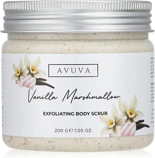 Avuva exfoliating body scrub with vanilla marshmallow