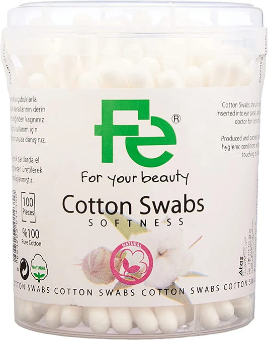 Fe Cotton Swabs Ear Care - 100Pieces