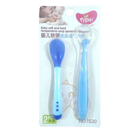 Baby soft and hard temperature soup spoon 2PCS