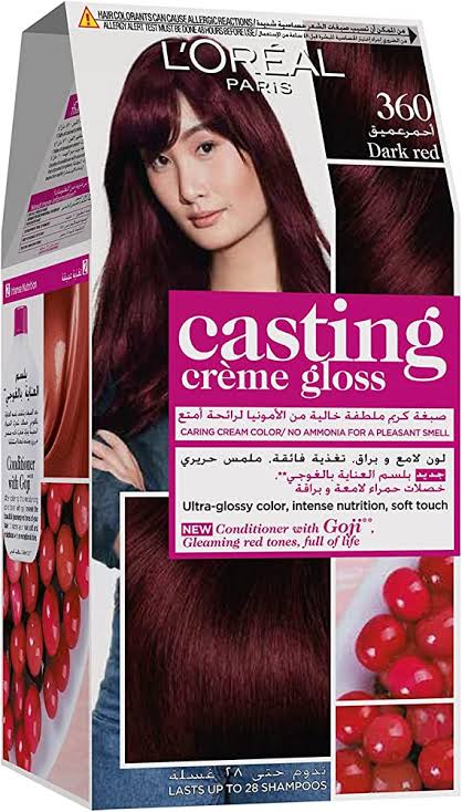 loreal casting creme gloss   360 Dark Red