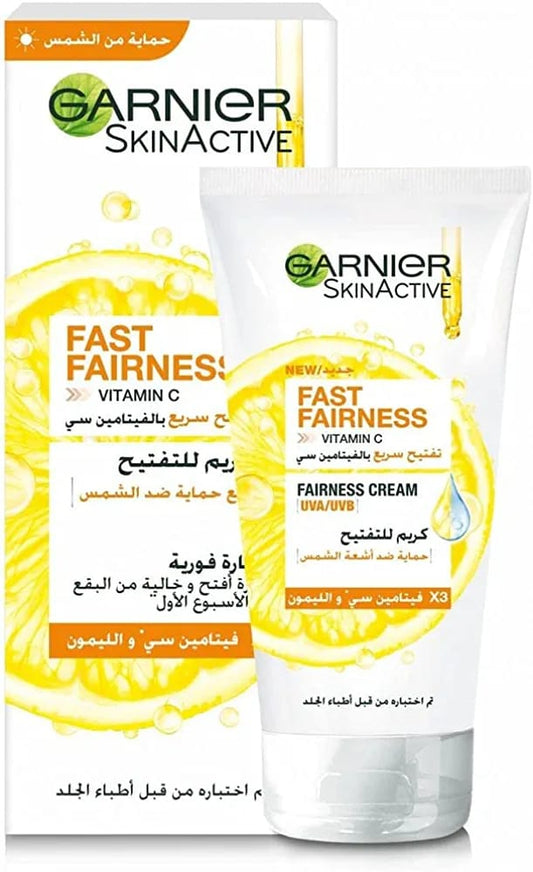 Garnier skin active Whitening Cream with Lemon & Vitamin C , (UVA & UVB Filters), 50 ml