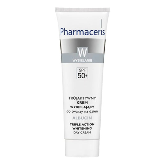 Pharmaceris triple action whitening day cream with sun block effect SPF50+ Albucin